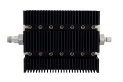 20 dB Fixed Attenuator, TNC Female To SMA Male Directional Black Anodized Aluminum Heatsink Body Rated To 100 Watts Up To 6 GHz