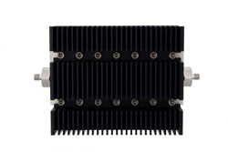 10 dB Fixed Attenuator, SMA Female To SMA Female Directional Black Anodized Aluminum Heatsink Body Rated To 100 Watts Up To 6 GHz
