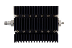 40 dB Fixed Attenuator, TNC Female To SMA Female Directional Black Anodized Aluminum Heatsink Body Rated To 100 Watts Up To 6 GHz