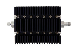 10 dB Fixed Attenuator, SMA Male To TNC Female Directional Black Anodized Aluminum Heatsink Body Rated To 100 Watts Up To 6 GHz