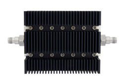 3 dB Fixed Attenuator, TNC Female To TNC Female Directional Black Anodized Aluminum Heatsink Body Rated To 100 Watts Up To 6 GHz