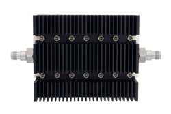 6 dB Fixed Attenuator, TNC Female To TNC Female Directional Black Anodized Aluminum Heatsink Body Rated To 100 Watts Up To 6 GHz