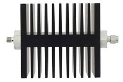 20 dB Fixed Attenuator, SMA Female To SMA Male Directional Black Anodized Aluminum Heatsink Body Rated To 50 Watts Up To 18 GHz