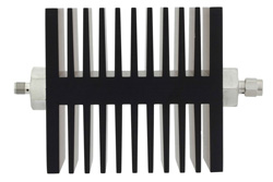 40 dB Fixed Attenuator, SMA Female To SMA Male Directional Black Anodized Aluminum Heatsink Body Rated To 50 Watts Up To 18 GHz