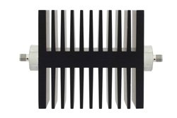 50 dB Fixed Attenuator, SMA Female To SMA Female Directional Black Anodized Aluminum Heatsink Body Rated To 50 Watts Up To 18 GHz