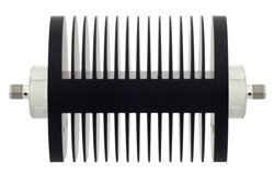 6 dB Fixed Attenuator, SMA Female to SMA Female Black Anodized Aluminum Heatsink Body Rated to 25 Watts Up to 18 GHz