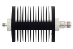 10 dB Fixed Attenuator, SMA Female to TNC Female Black Anodized Aluminum Heatsink Body Rated to 25 Watts Up to 18 GHz