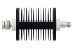 10 dB Fixed Attenuator, TNC Male to TNC Female Black Anodized Aluminum Heatsink Body Rated to 25 Watts Up to 18 GHz