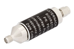 2 dB Fixed Attenuator, SMA Male To SMA Female Black Anodized Aluminum Heatsink Body Rated To 5 Watts Up To 3 GHz