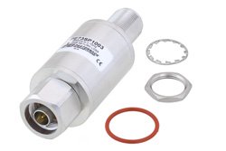 同轴射频浪涌保护器，N型F/M输入/输出穿墙式，698 MHz至2.7 GHz，直流隔断，500W，IP67，0.01uJ，40KA，双向滤波器，低PIM-155 dBc