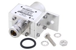 同轴射频浪涌保护器，N型M/F输入/输出穿墙式，125 MHz至1 GHz，直流隔断，500W，800uJ，50KA，屏蔽盖和气管