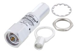 同轴射频浪涌保护器，N型F/M输入/输出穿墙式，2 GHz至6 GHz，直流隔断，10W，IP67，0.5uJ，10KA，滤波器