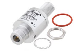 同轴射频浪涌保护器，N型F/F输入/输出穿墙式，1.8 GHz至6 GHz，直流隔断，10W，IP67，0.5uJ，18KA，滤波器