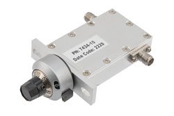 0 to 10 dB Variable Attenuator, SMA Female to SMA Female Rated to 5 Watts from 8 GHz to 12.4 GHz