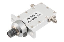 0 to 50 dB Variable Attenuator, SMA Female to SMA Female Rated to 5 Watts from 12.4 GHz to 18 GHz
