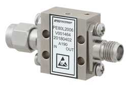 高功率限幅器，现场可更换 SMA，峰值功率 100W，恢复 15 us，平漏 14 dBm，2 GHz ~ 18 GHz