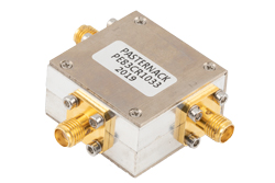 环行器，隔离度18 dB，3 GHz至5 GHz，10瓦，SMA母头