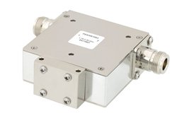 High Power Isolator with 20 dB Isolation from 1.7 GHz to 2.2 GHz, 100 Watts and N Female