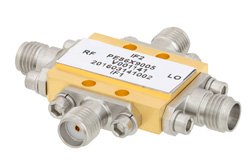 IQ混频器，工作频率为20 GHz至31 GHz，IF范围为DC ~4.5 GHz，本振功率+17 dBm，现场可更换2.92mm