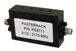 4 Section Bandpass Filter With SMA Female Connectors Operating From 2.11 GHz to 2.17 GHz With a 60 MHz Passband