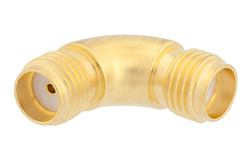 SMA Female to SMA Female Radius Right Angle Adapter, Gold Plated