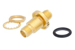 Bulkhead Mount SMA Female to SMA Female Adapter