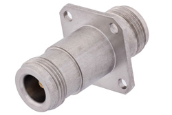 Precision N Female to N Female 4 Hole Flange Mount Adapter