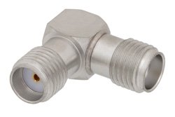 SMA Female to SMA Female Right Angle Adapter