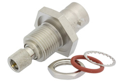 Bulkhead Mount 10-32 Male to BNC Female Adapter