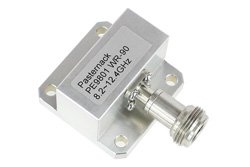 WR-90 Square Type Flange to N Female Waveguide to Coax Adapter Operating from 8.2 GHz to 12.4 GHz