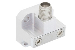 WR-28 Square Cover Flange to 2.92mm Female Waveguide to Coax Adapter Operating from 26.5 GHz to 40 GHz