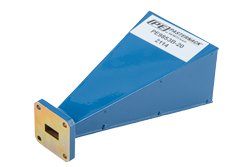 WR-51 Waveguide Standard Gain Horn Antenna, 15 GHz to 22 GHz Frequency Range, 20 dBi Gain, Flange