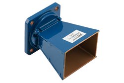 WR-90 Waveguide Standard Gain Horn Antenna Operating From 8.2 GHz to 12.4 GHz With a Nominal 10 dBi Gain With UG-135/U Square Cover Flange
