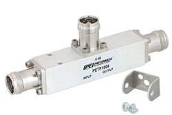 Low PIM 9 dB 4.3-10 Unequal Tapper From 350 MHz to 5.85 GHz Rated to 300 Watts