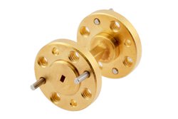 WR-8直波导，长度为1英寸，UG-387/U-Mod圆盖法兰，90 GHz至140 GHz