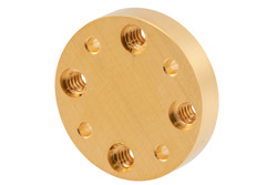 WR-12 Waveguide Short Plate, UG-Cover Round Flange, 4mm Copper