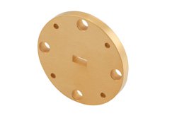 WR-19 Waveguide Shim, UG-Cover Round flange, 3mm Brass