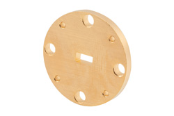 WR-22 Waveguide Shim, UG-Cover Round flange, 3mm Brass