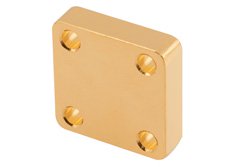 WR-28 Waveguide Short Plate, UG-Cover Square Flange, 5mm Copper