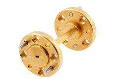 WR-6 45°左旋扭波导，带UG-387/U-Mod法兰，工作频率为110 GHz至170 GHz