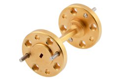 WR-8 45°右旋扭波导，带UG-387/U-Mod法兰，工作频率为90 GHz至140 GHz