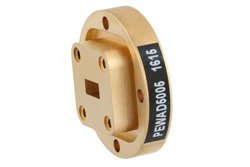WR-28 Waveguide Bulkhead Adapter UG-599/U Square Cover Flange, 26.5 GHz to 40 GHz