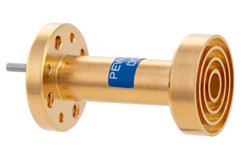 WR-15 Waveguide Wide Angle Scalar Feed Horn Antenna Operating from 55 GHz to 65 GHz with a Nominal 10 dBi Gain with UG-385/U Round Cover Fla