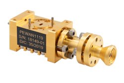 WR-12 波导双极化标量馈电喇叭天线，频率范围60 GHz至90 GHz，增益13 dBi，UG-387/U 法兰