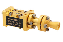 WR-10 波导双极化标量馈电喇叭天线，频率范围75 GHz至110 GHz，增益13 dBi，UG-387/U-Mod 法兰
