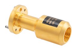 圆形波导广角标量馈电喇叭天线，频率范围87 GHz至100 GHz，增益17 dBi，UG-387/U-Mod 圆盖法兰，0.094英寸