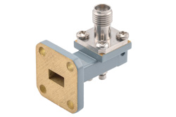 WR-28 UG-599/U Square Cover Flange to 2.92mm Female Waveguide to Coax Adapter Operating from 26.5 GHz to 40 GHz