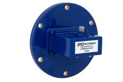 WR-137 UG-344/U Round Cover Flange to SMA Female Waveguide to Coax Adapter Operating from 5.85 GHz to 8.2 GHz