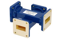 WR-112 Waveguide 30 dB Crossguide Coupler, UG-51/U Square Cover Flange, 7.05 GHz to 10 GHz, Bronze