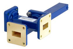 WR-62 Waveguide 30 dB Crossguide Coupler, 3 Port UG-419/U Square Cover Flange, 12.4 GHz to 18 GHz, Bronze